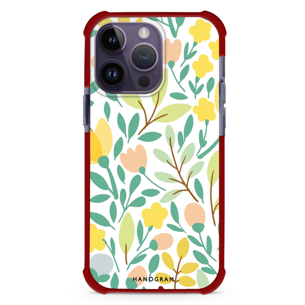 Floral iPhone 15 Pro Magsafe 兼容超強防摔保護殼