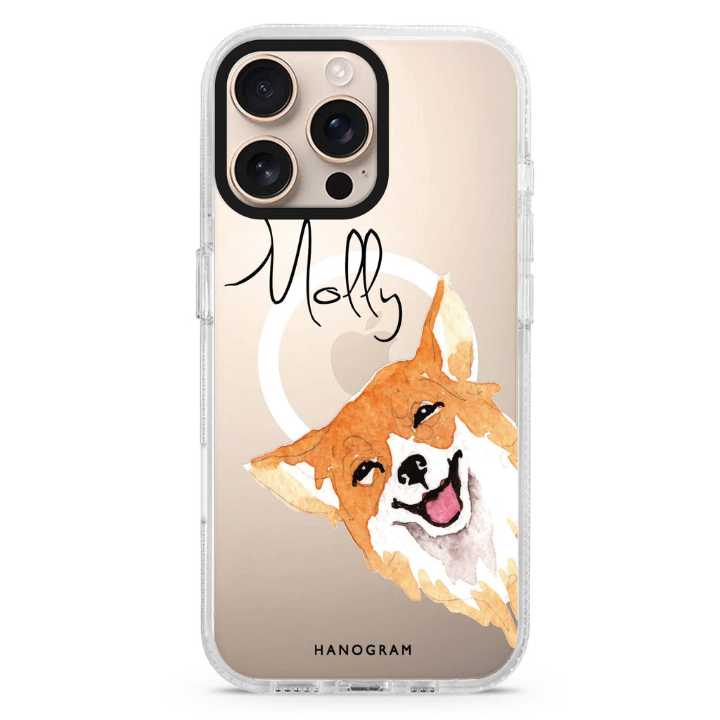 Welsh Corgi iPhone 15 Pro Magsafe 兼容水晶透明保護殼