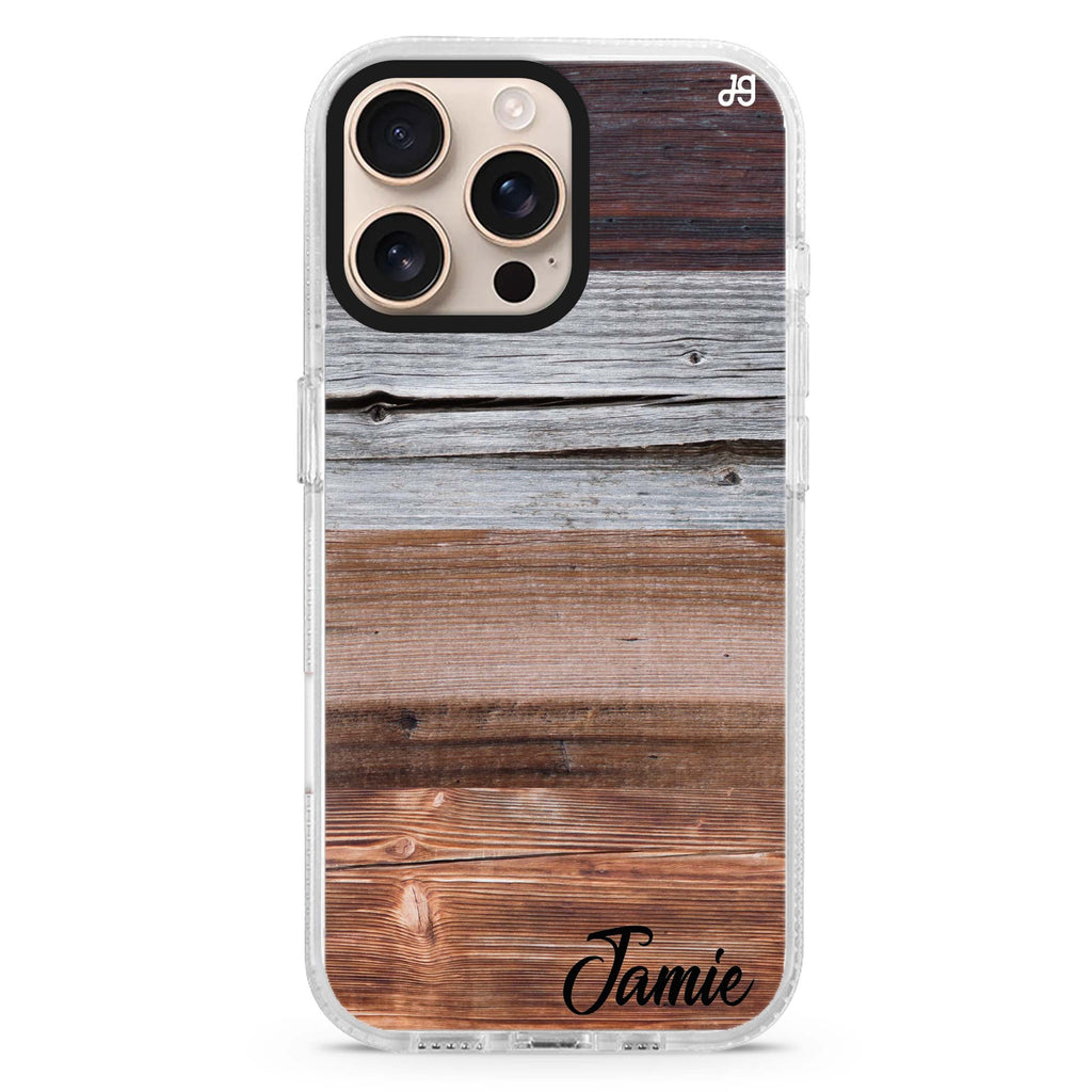Wood Grain Varigegated iPhone 15 Pro Max 水晶透明保護殼