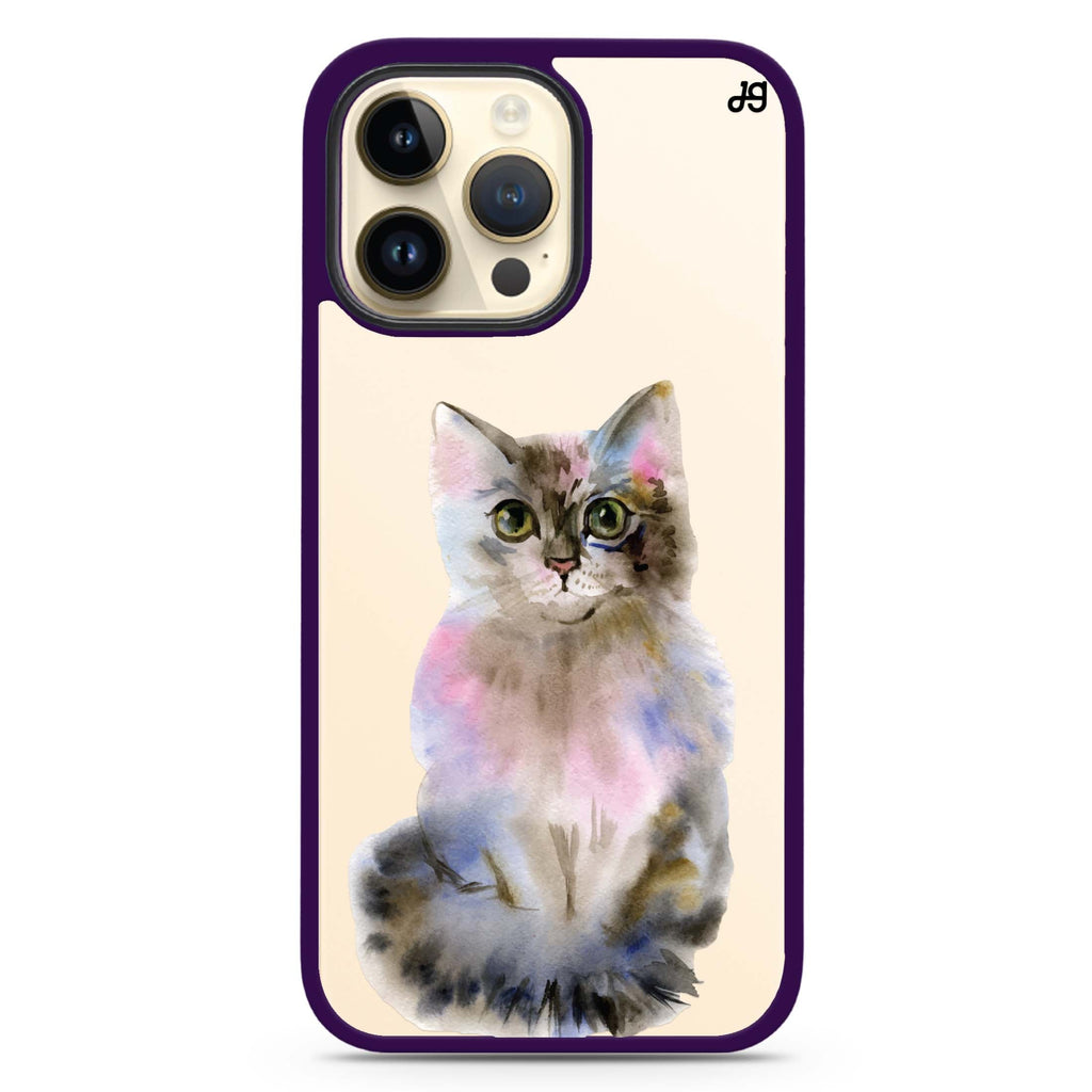 Watercolour Cat iPhone 15 Pro 防衝擊保護殼