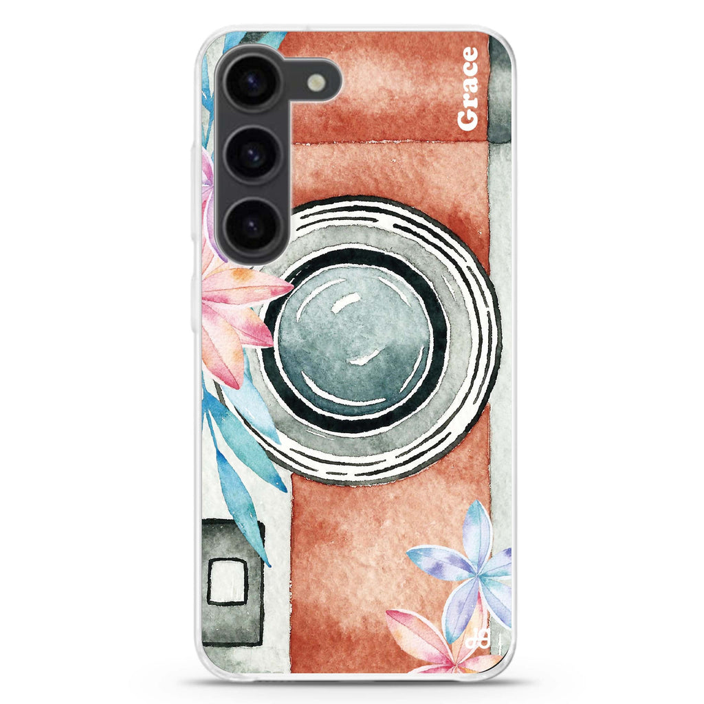 Watercolor Camera Samsung Galaxy 水晶透明保護殼