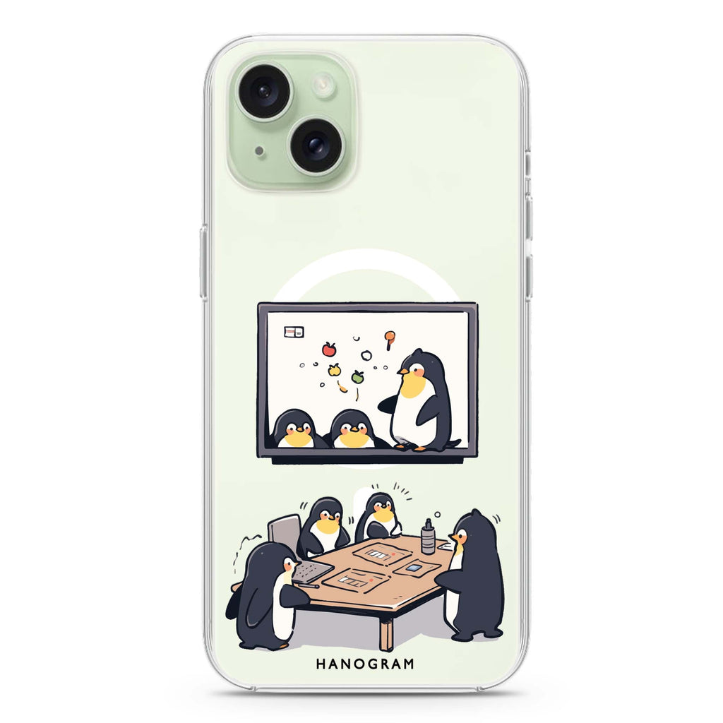 Penguin Presentation iPhone 15 Magsafe 兼容水晶透明保護殼