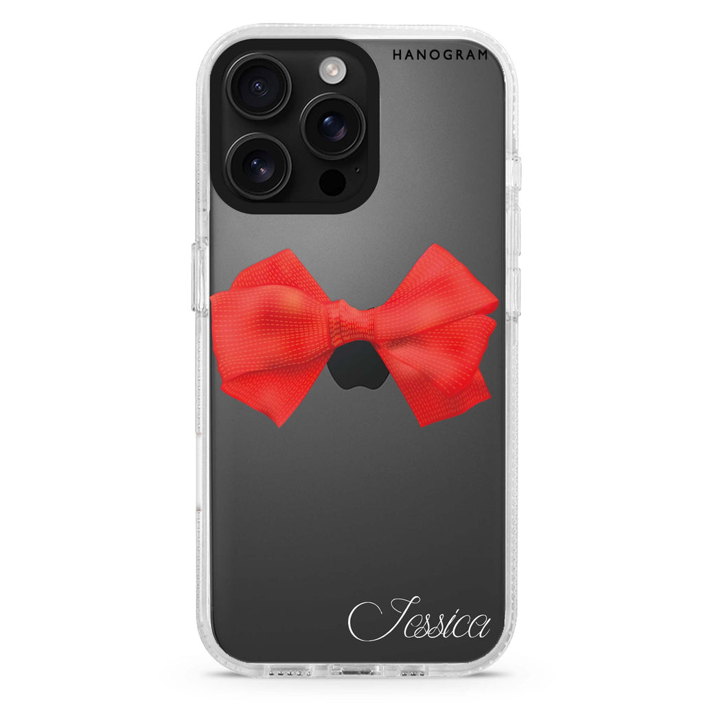 Red Bow iPhone 16 Pro & 16 Pro Max Case - Personalized and Stylish Protection