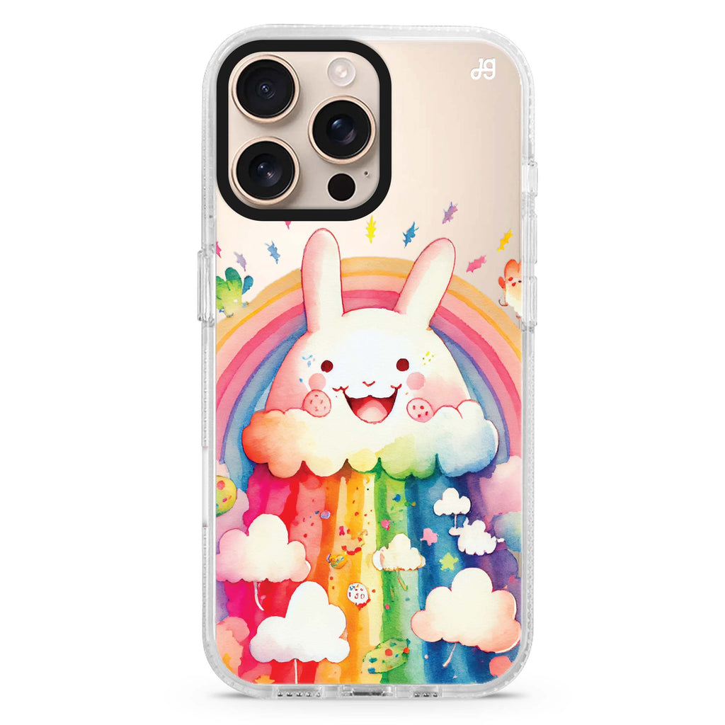 Rainbow Bunny iPhone 15 Pro Max 水晶透明保護殼