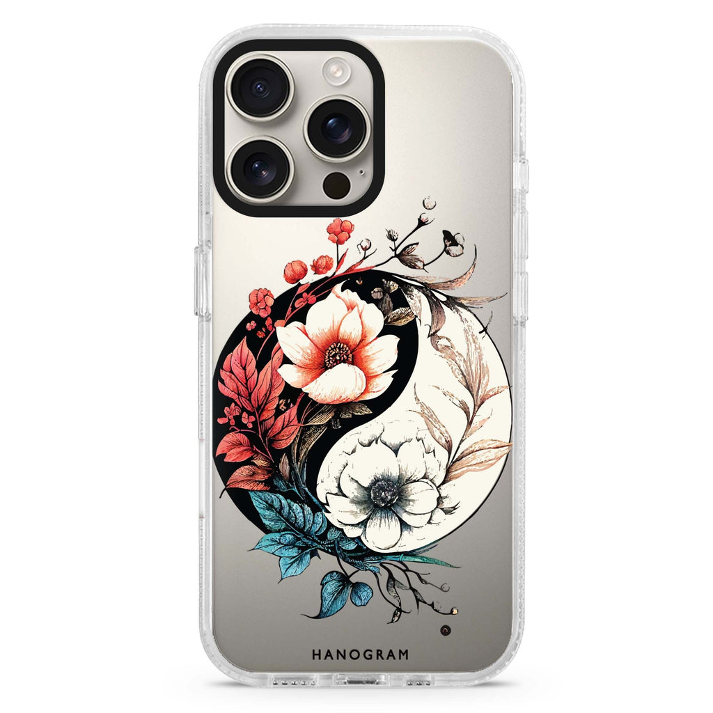 Pretty Floral & Tai Chi iPhone 15 Pro Max 水晶透明保護殼