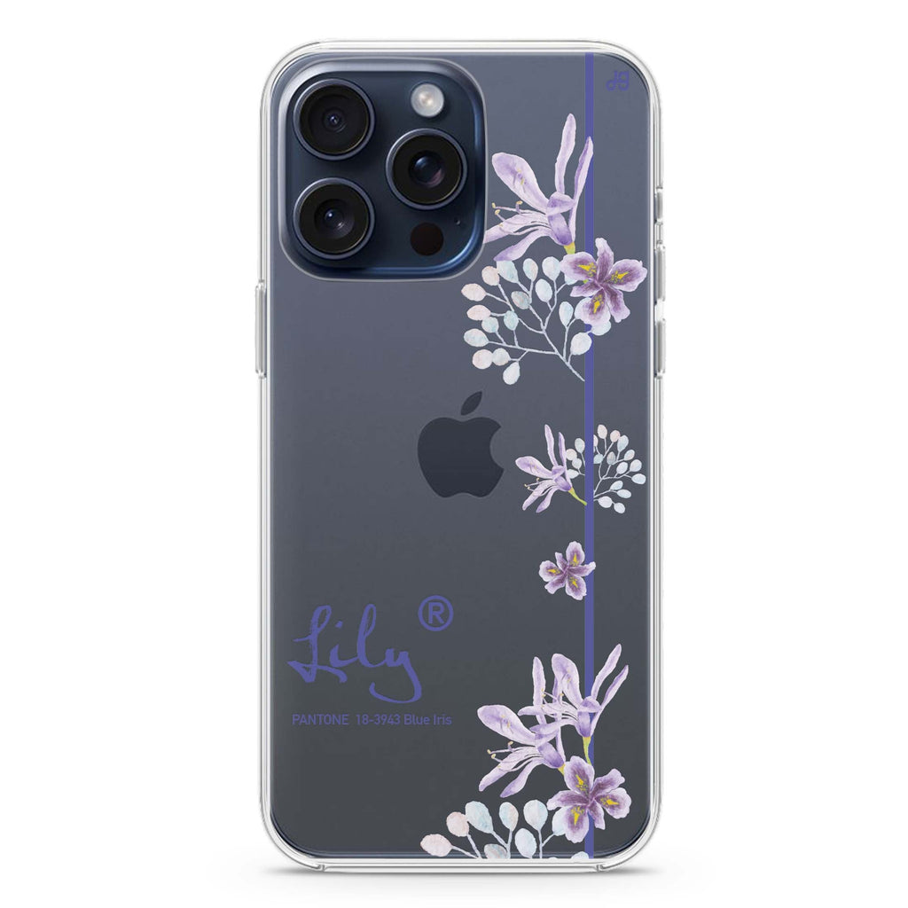 #18-3943 Blue Iris II iPhone 15 Pro 水晶透明保護殼