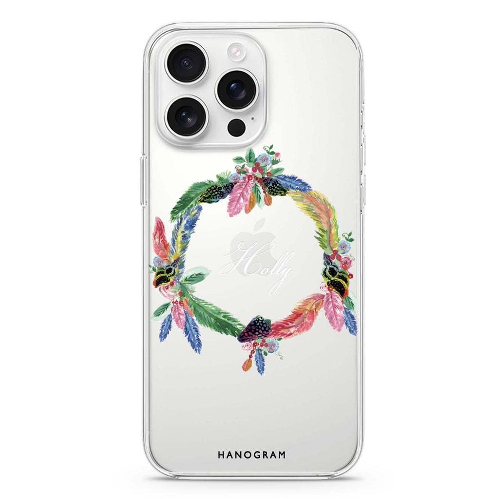 Watercolour Feather iPhone 16 Pro & 16 Pro Max Case - Personalized and Stylish Protection