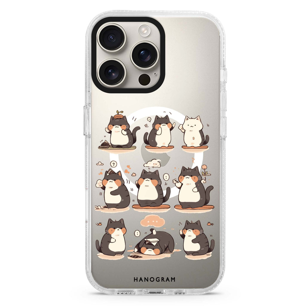 Zen Meowster iPhone 14 Pro Magsafe 兼容水晶透明保護殼