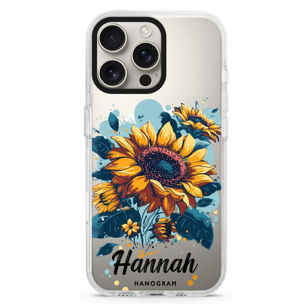 Sun-Kissed Petals Magsafe 兼容水晶透明保護殼