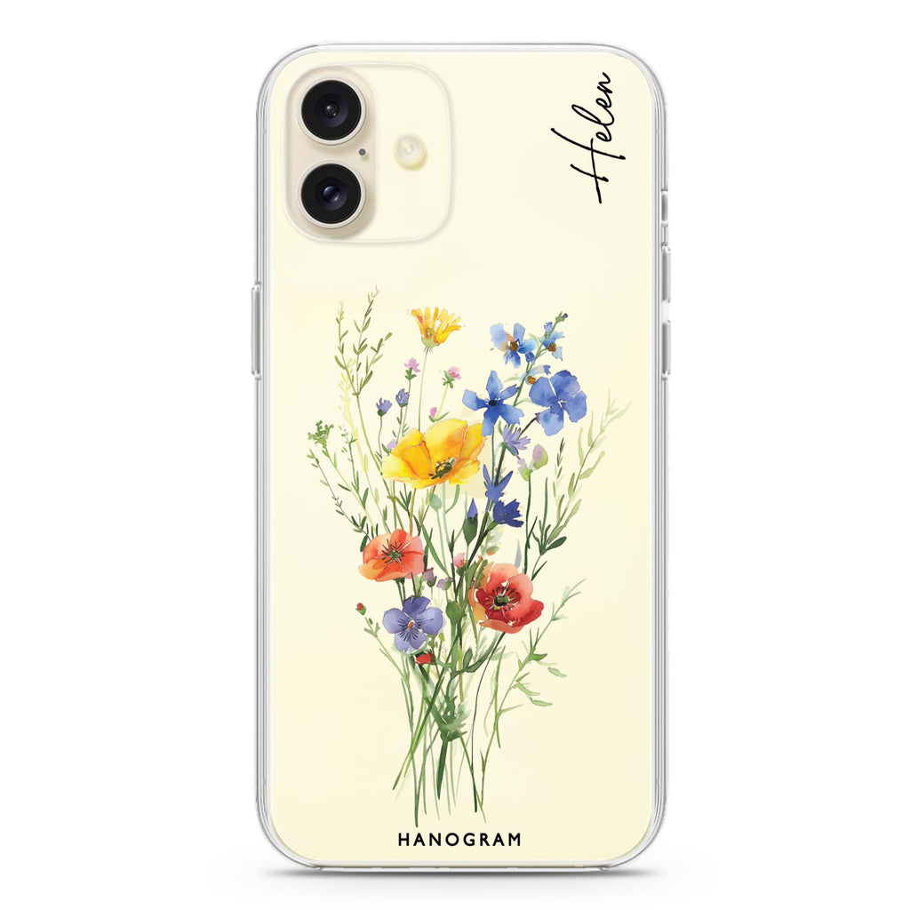 Wildflower Whimsy 水晶透明保護殼