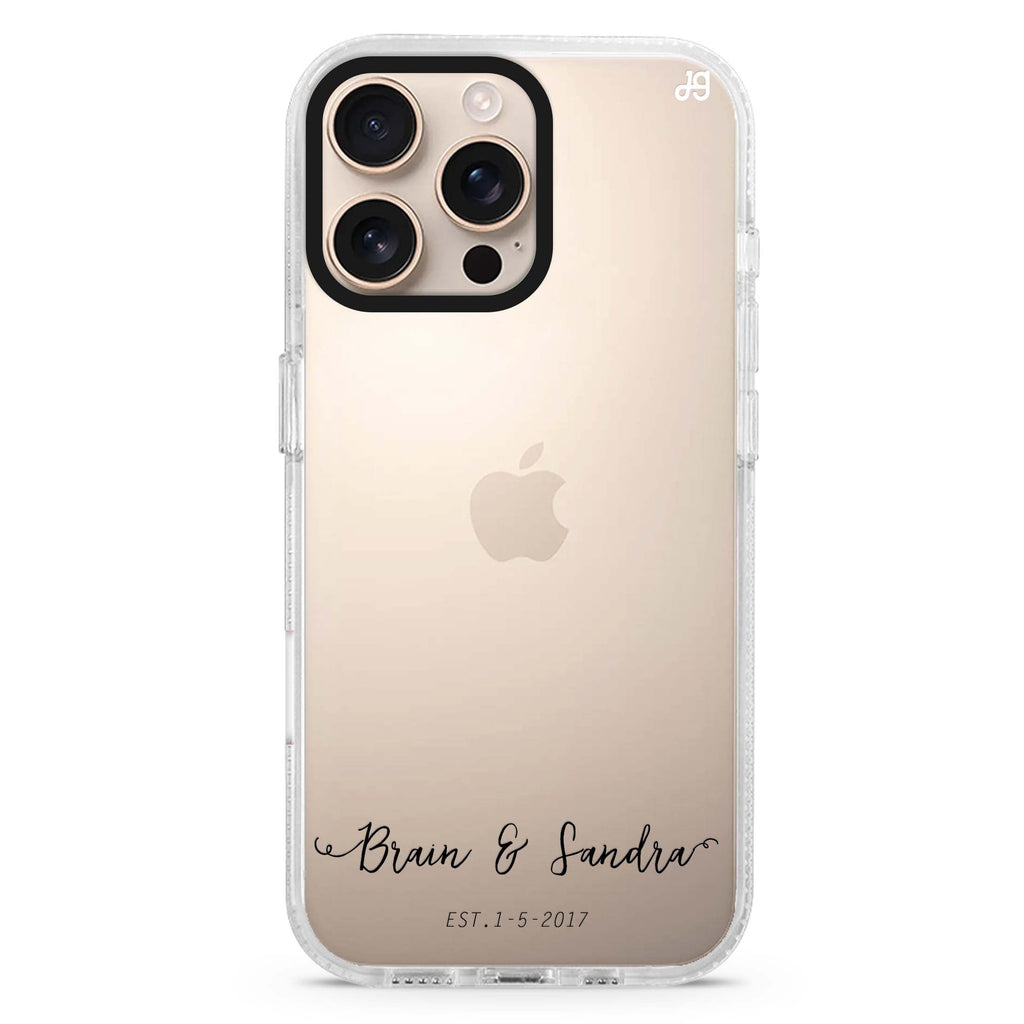 You & Me & Our Date iPhone 16 Pro & 16 Pro Max Case - Personalized and Stylish Protection