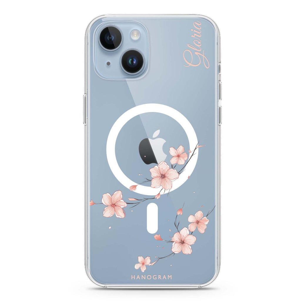 Sakura Spirit iPhone 14 Plus Magsafe 兼容水晶透明保護殼