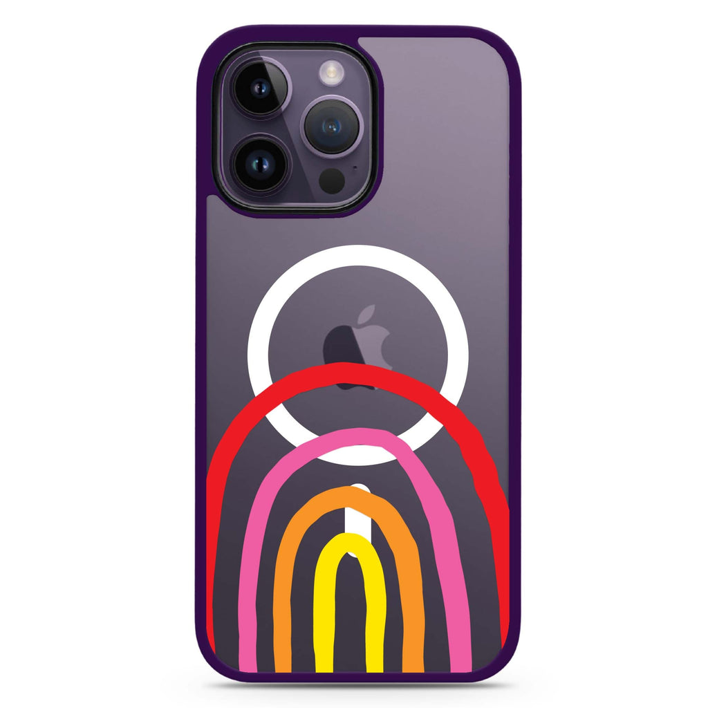 Rainbow Drawing iPhone 14 Pro Max Magsafe 兼容防衝擊保護殼