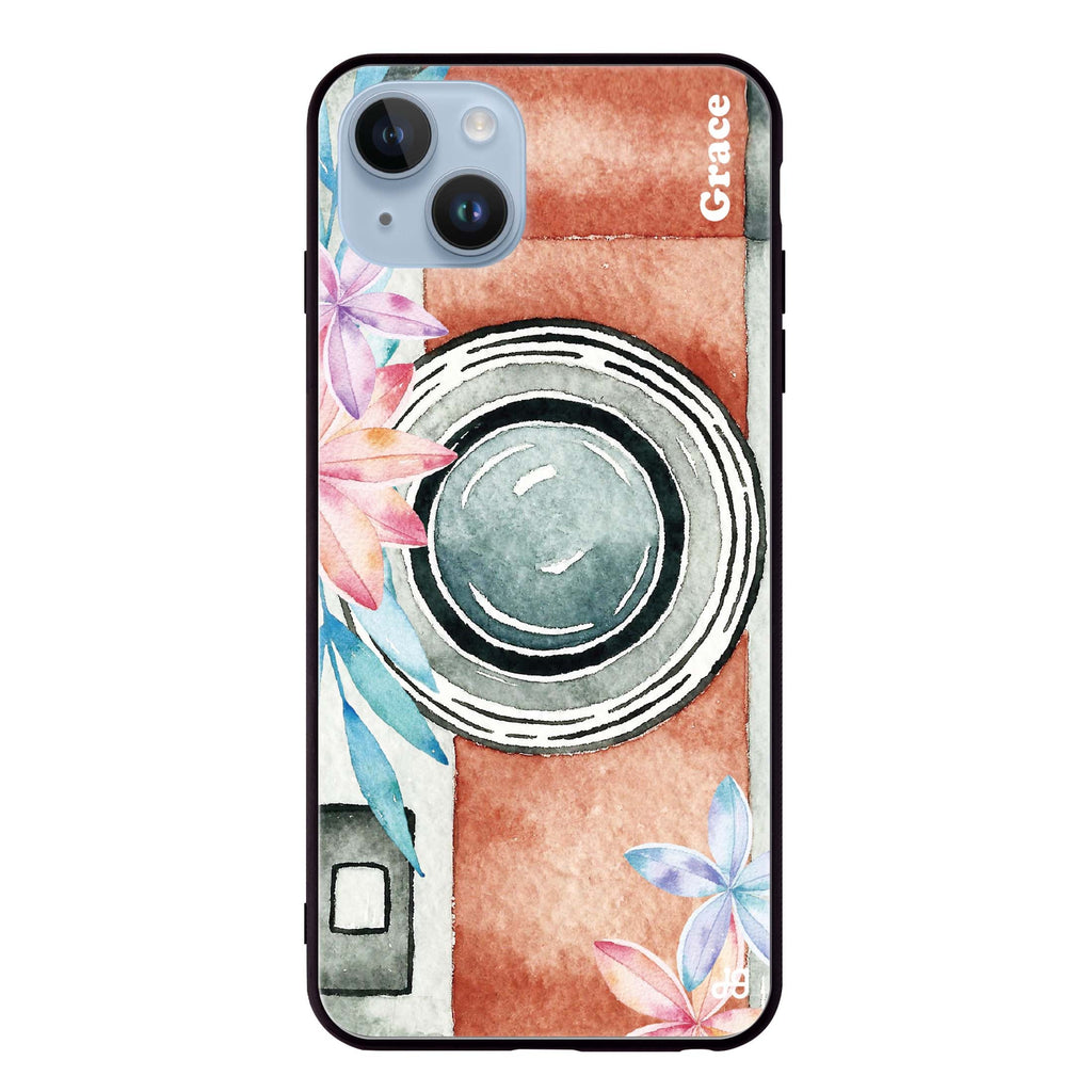 Watercolor Camera iPhone 14 Plus 超薄強化玻璃殻