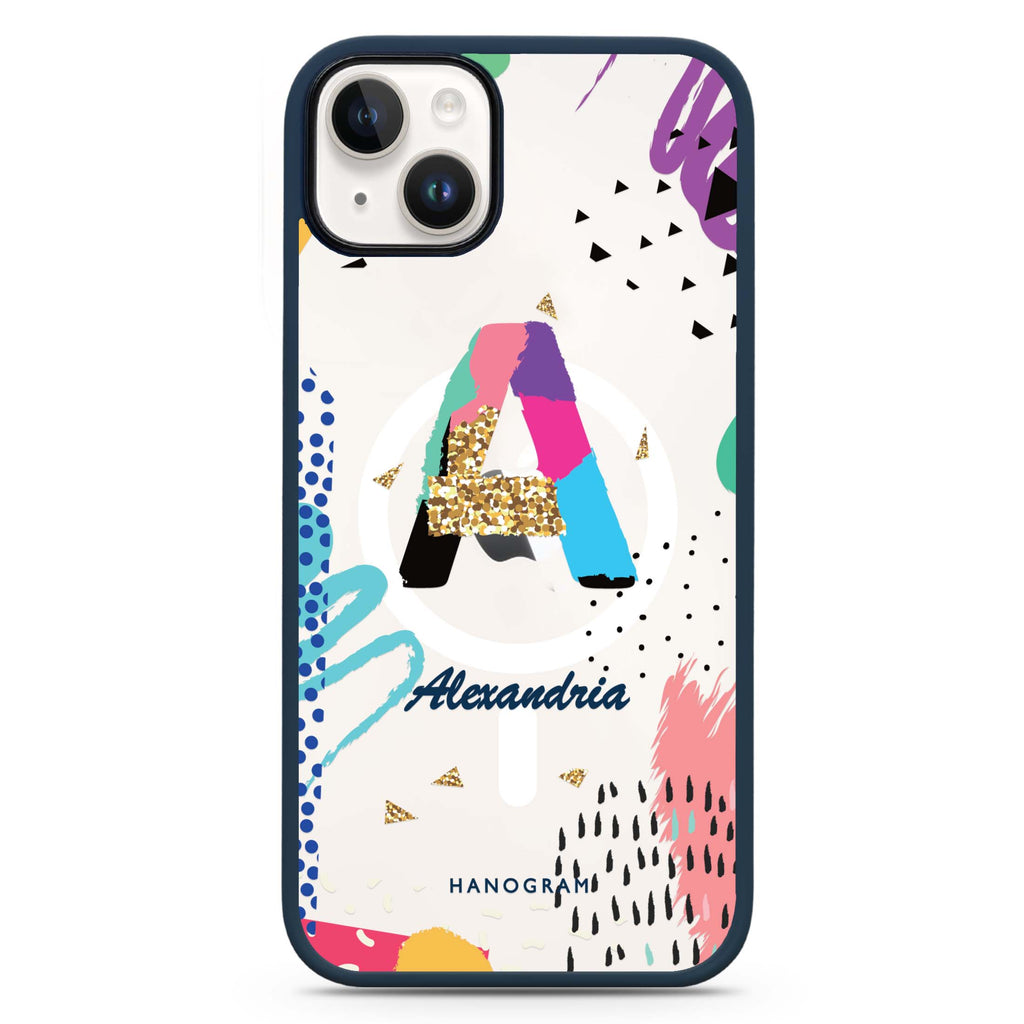 Artistic Monogram IV iPhone 14 Plus Magsafe 兼容防衝擊保護殼