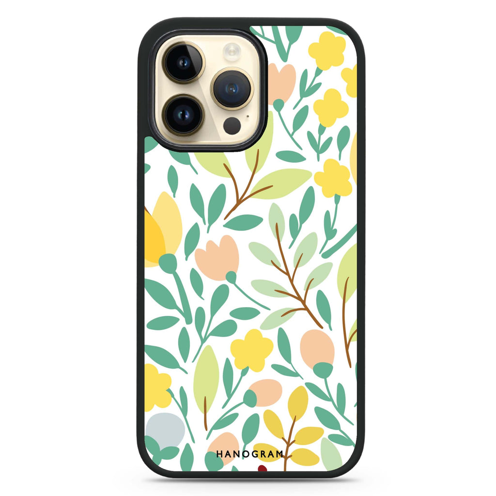 Floral iPhone 14 Pro Magsafe 兼容防衝擊保護殼