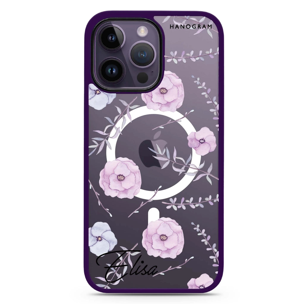 Vibrant Floral iPhone 14 Pro max Magsafe 兼容防衝擊保護殼