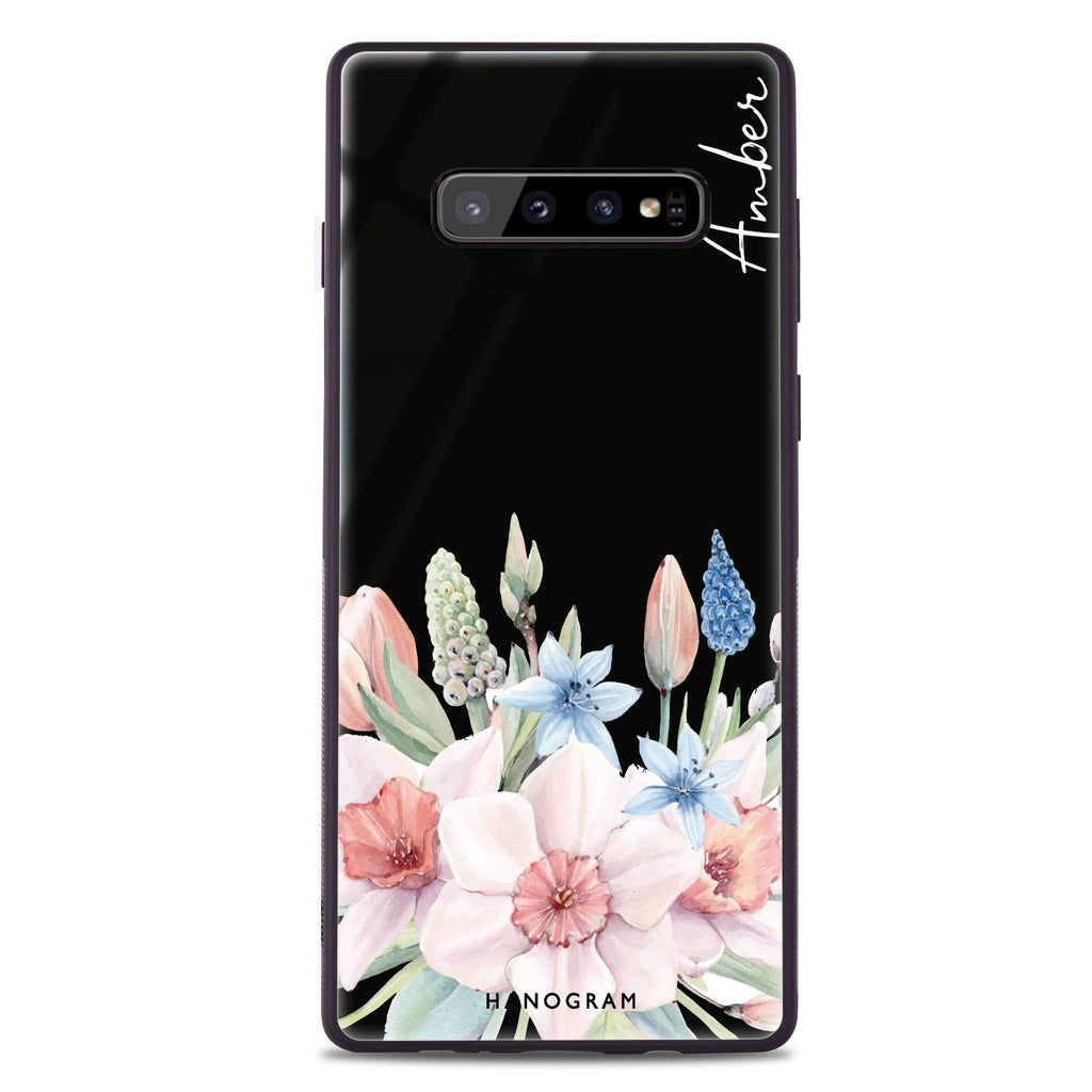 My Glamour Floral Samsung 超薄強化玻璃殻