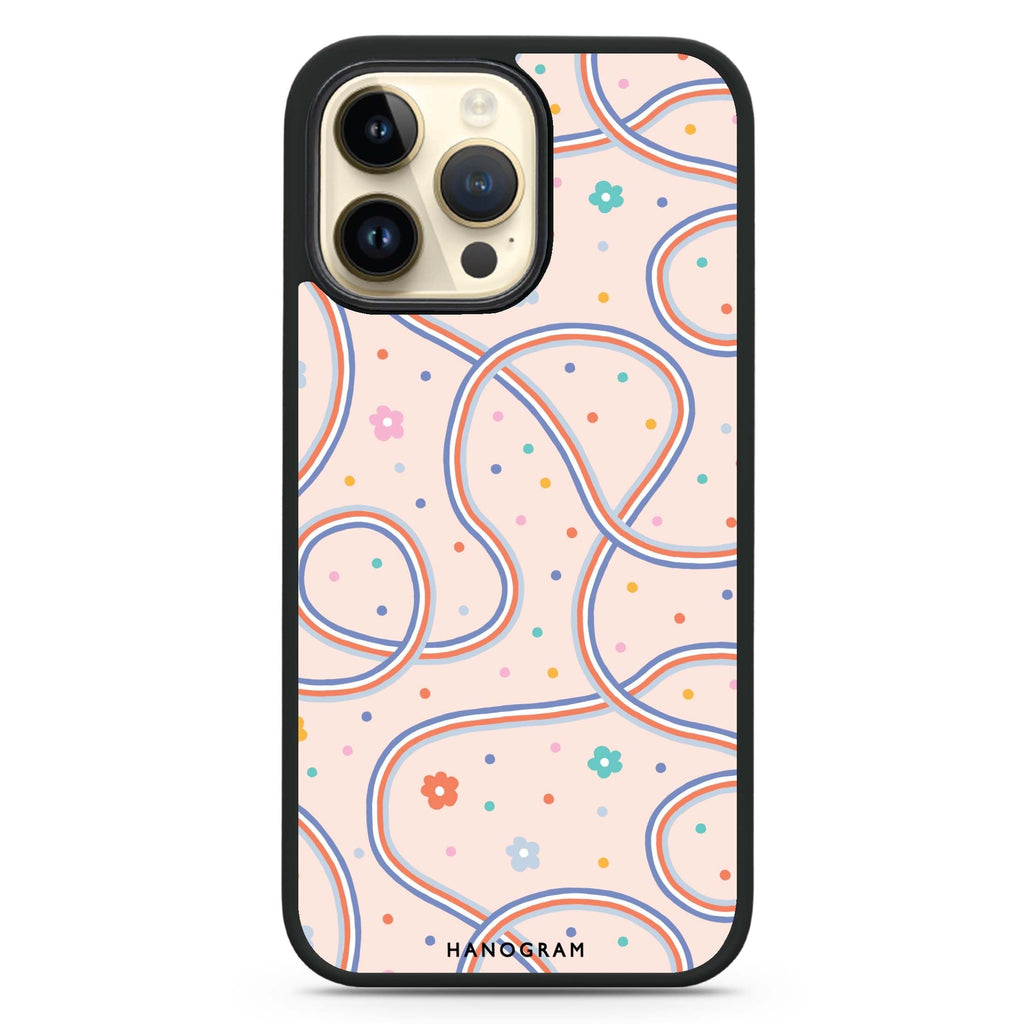 Floral & Line iPhone 14 Pro Magsafe 兼容防衝擊保護殼