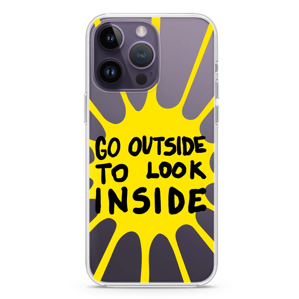 Go Outside to Look INSIDE shine iPhone 14 Pro 水晶透明保護殼