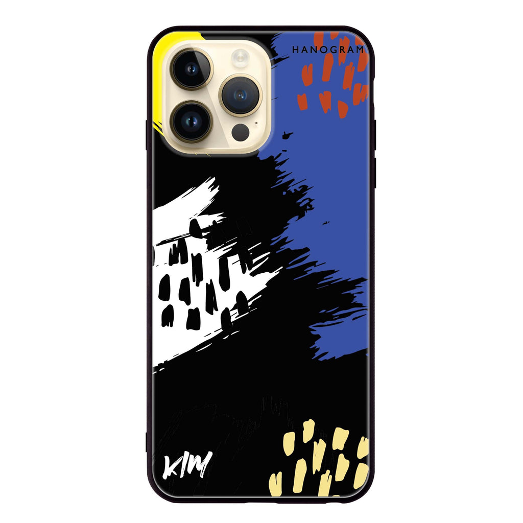 Trendy Abstract I iPhone 14 Pro Max 超薄強化玻璃殻