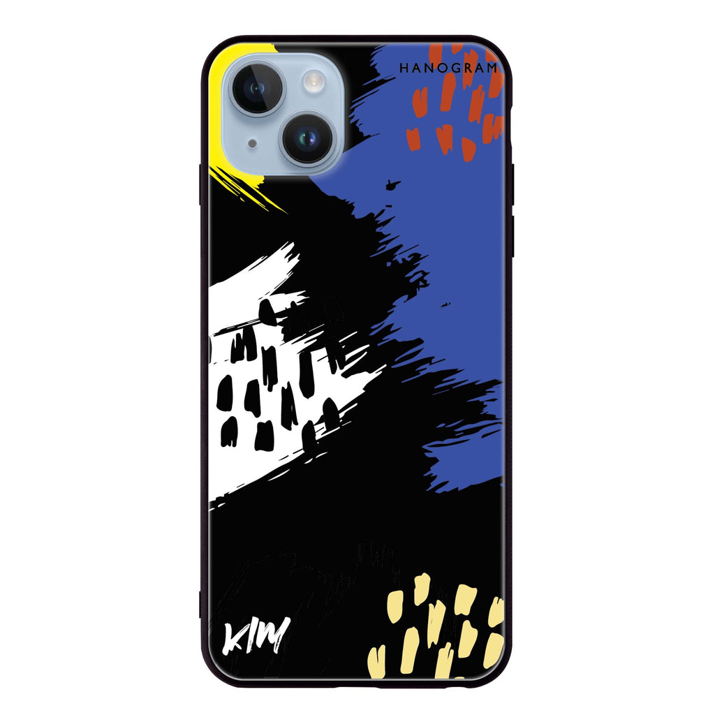 Trendy Abstract I iPhone 14 Plus 超薄強化玻璃殻