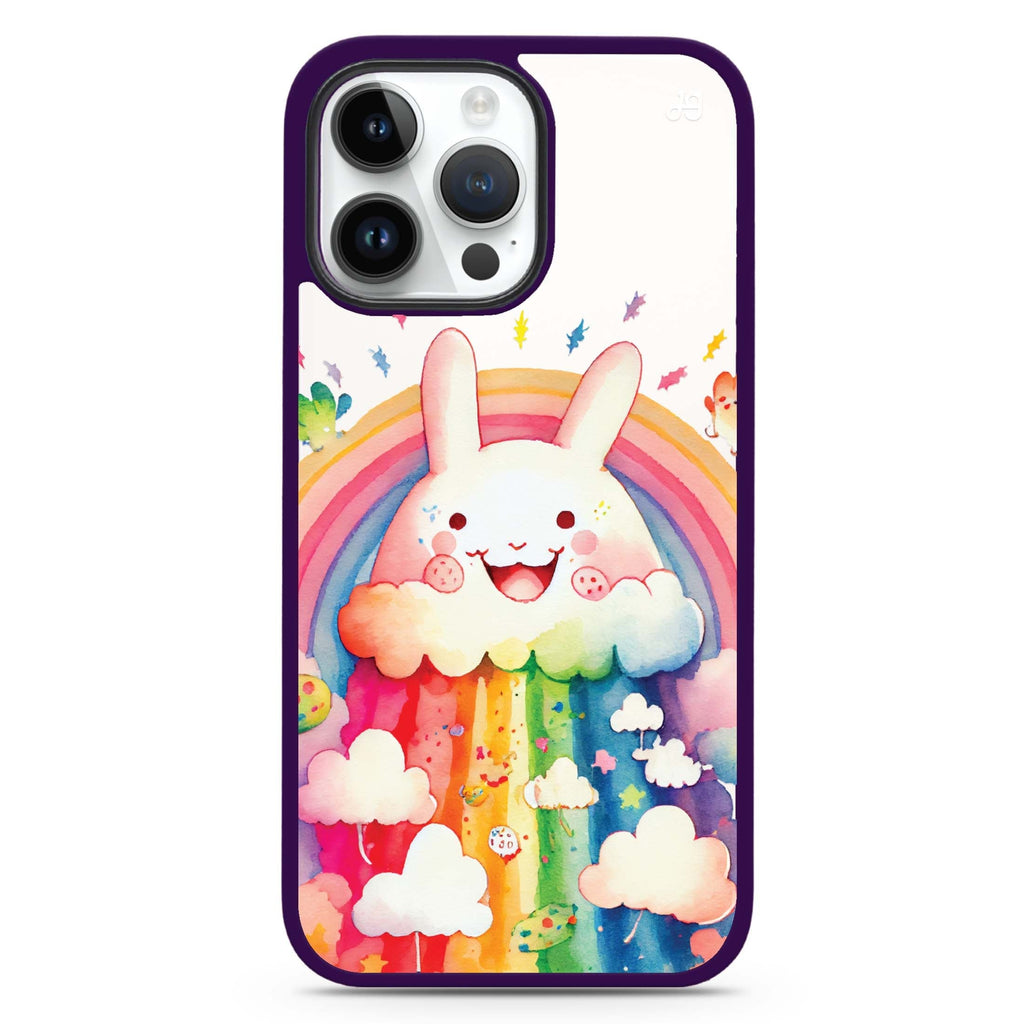 Rainbow Bunny iPhone 14 Pro 防衝擊保護殼
