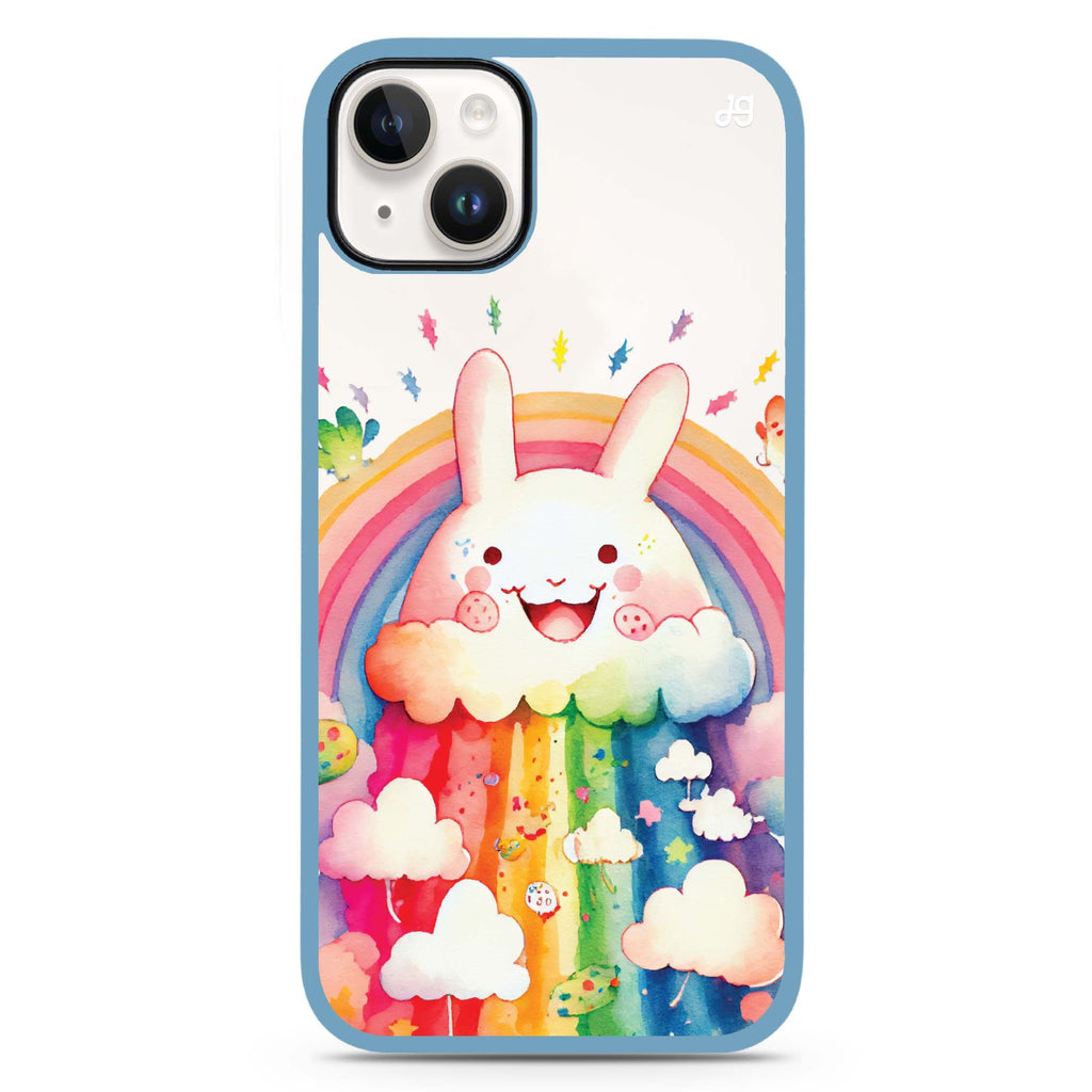 Rainbow Bunny iPhone 14 Plus 防衝擊保護殼