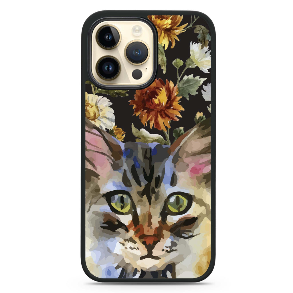 Watercolour Cat iPhone 14 Pro Magsafe 兼容防衝擊保護殼