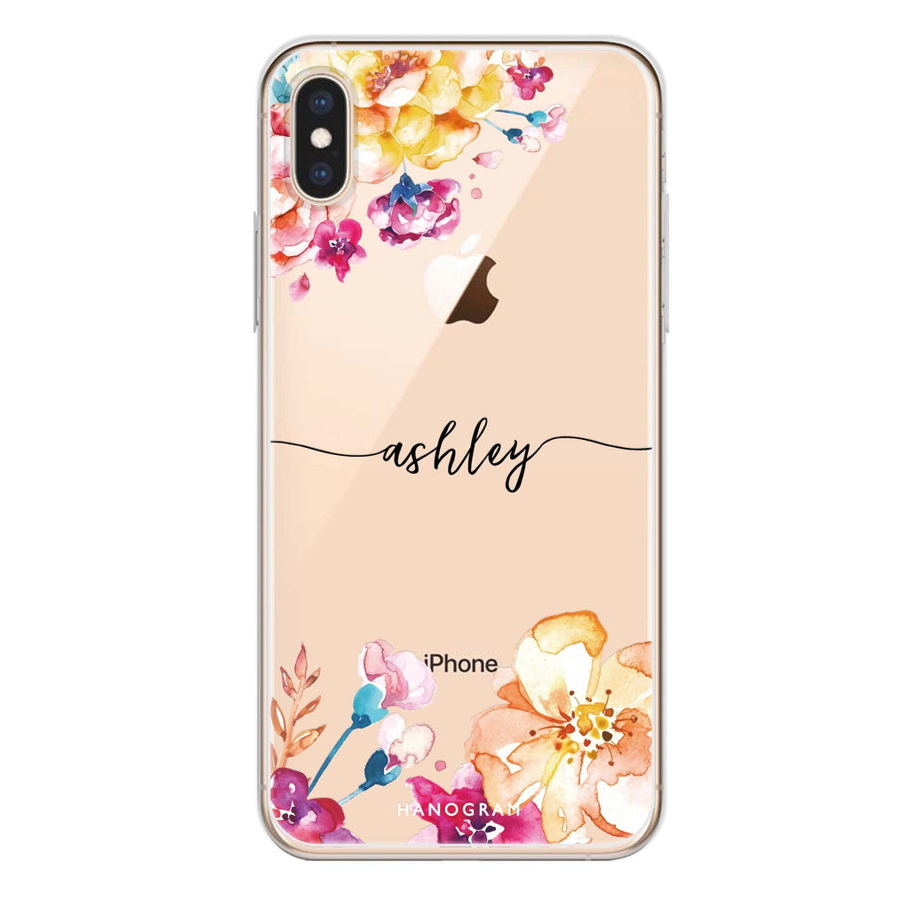 Art of Flowers iPhone XS 水晶透明保護殼