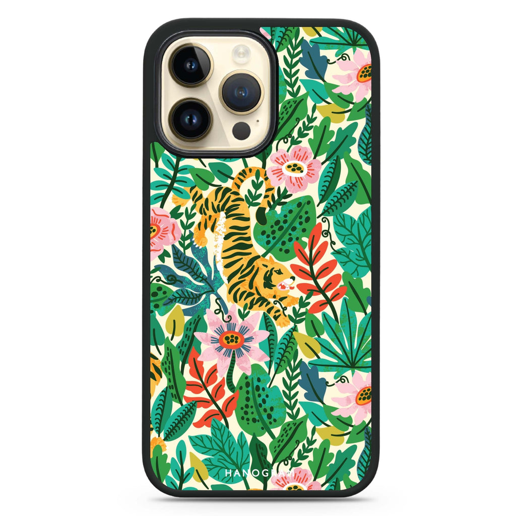 Tiger & Floral iPhone 14 Pro Magsafe 兼容防衝擊保護殼