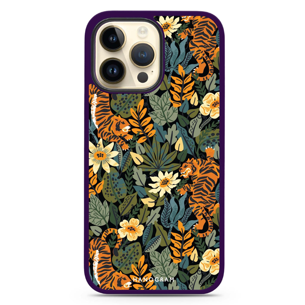 Tiger & Floral iPhone 14 Pro 防衝擊保護殼