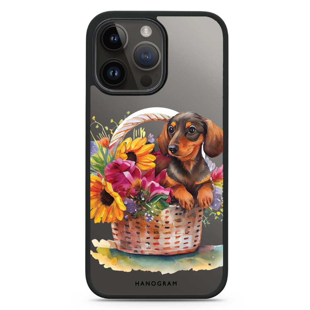 Floral & Dog iPhone 14 Pro Max Magsafe 兼容防衝擊保護殼