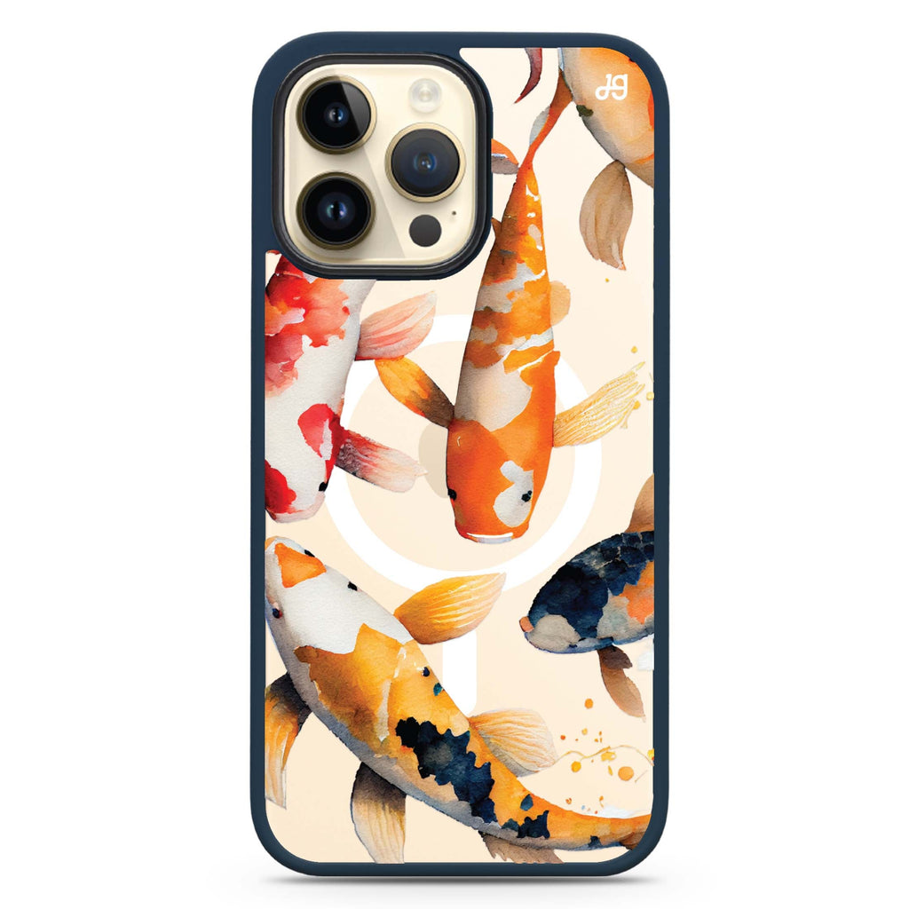 Koi fish iPhone 14 Pro Max Magsafe 兼容防衝擊保護殼