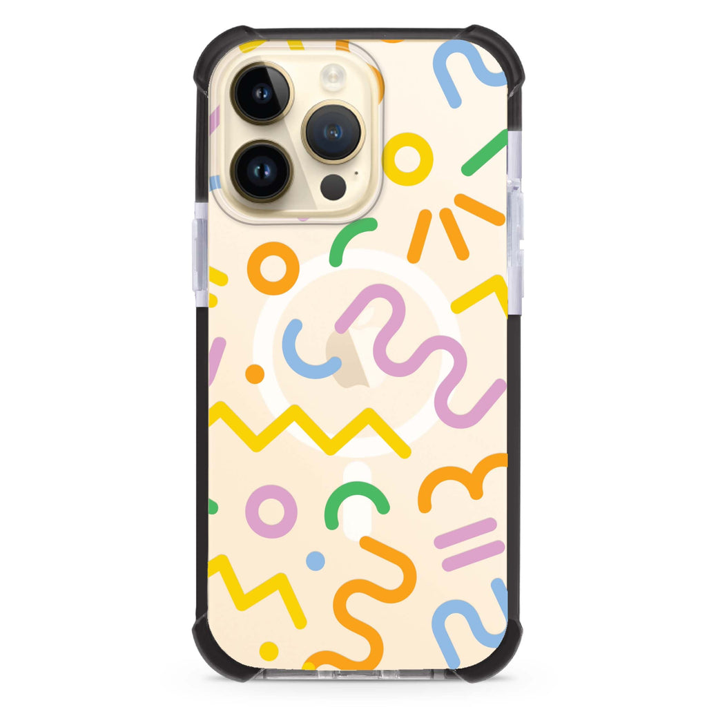 Abstract Doodles iPhone 14 Pro Max Magsafe 兼容超強防摔保護殼